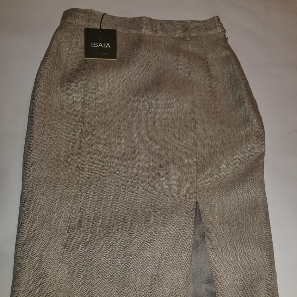 Isaia Dresses & Skirts - Isaia Light Grey Linen Pencil Skirt Size 42